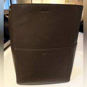 Celine Taupe Leather  Handbag